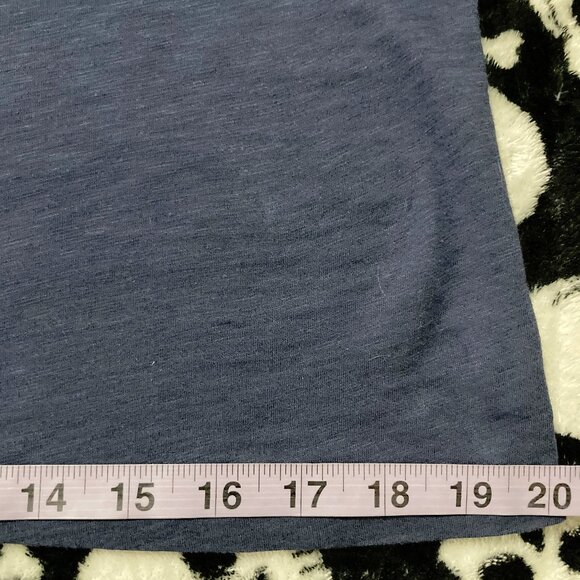 PHARAPHRASE Heathered dark blue peak-a-boo cutout sleeve t-shirt SMALL MEDIUM - Picture 11 of 15